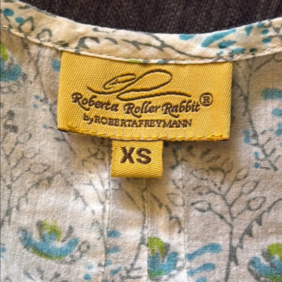 Roberta Roller Rabbit sz XS floral print batik style blouse top great condition - Picture 5 of 8